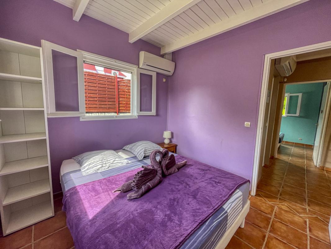 Villa à louer Saint François Guadeloupe__chambre violette-16